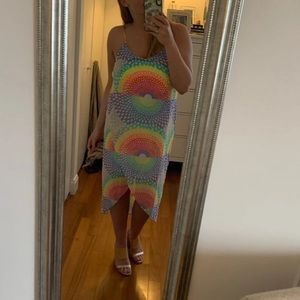 Mara Hoffman High-Low Sheer Mini Dress